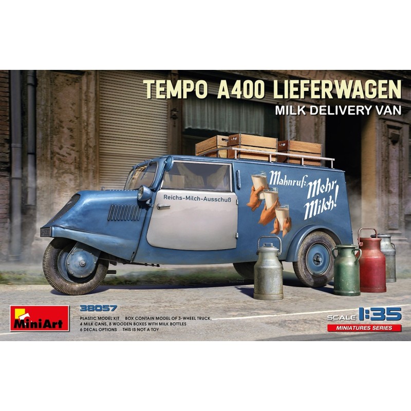 MiniArt 38057 TEMPO A400 LIEFERWAGEN. MILK DELIVERY VAN