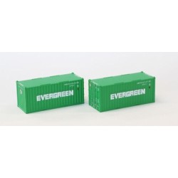 Rokuhan A108-4 20' Container Evergreen, 2 Stück