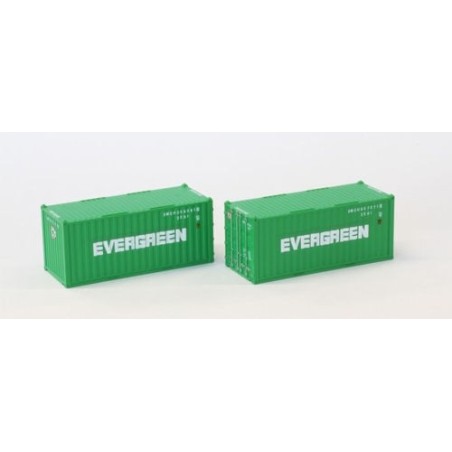 Rokuhan A108-4 20' Container Evergreen, 2 Stück