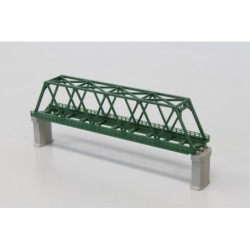 Rokuhan R041 Kastenbrücke 1-gleisig, 220 mm, grün, ohne Gleis