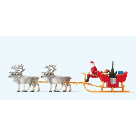 Preiser 30399 Weihnachtsschlitten mit 4 Ren