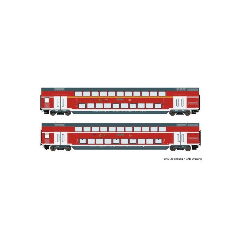 Roco 74148 2er Set Dosto DB-AG NRW DC