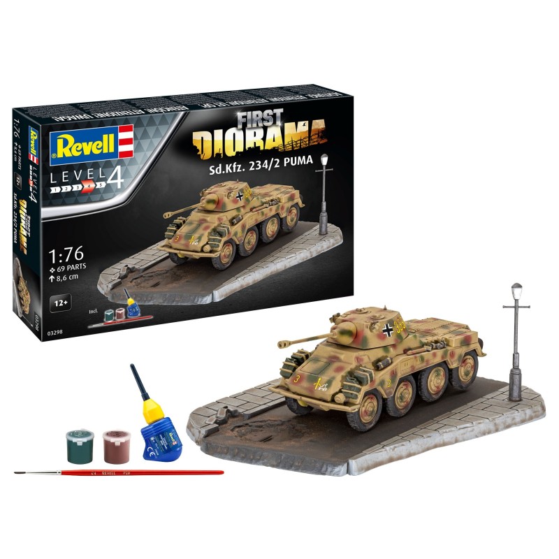 Revell 03298 First Diorama Set - Sd.Kfz. 234/2 Puma