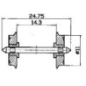 Roco 40199 Radsatz 2fachisol. 11mm    1 P