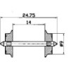 Roco 40195 Radsatz H0 AC 9mm            1