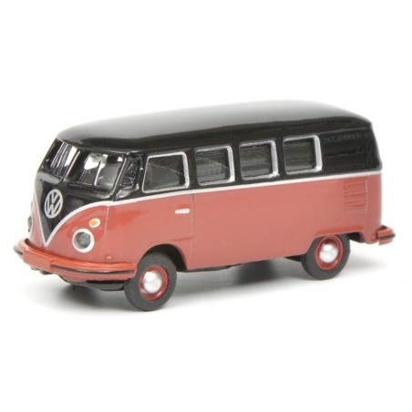 Schuco 452633700 VW T1c Bus, schwarz-rot, 1:87